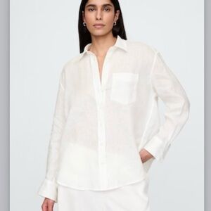 Gap 100% Linen Button-Up Shirt